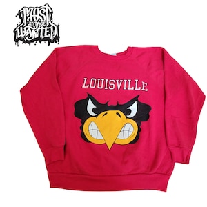 Bluza z maskotką Louisville „Louie the Cardinal” z lat 90.