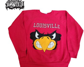 1990s Vintage Louisville "Louie the Cardinal" Mascot Sweatshirt.