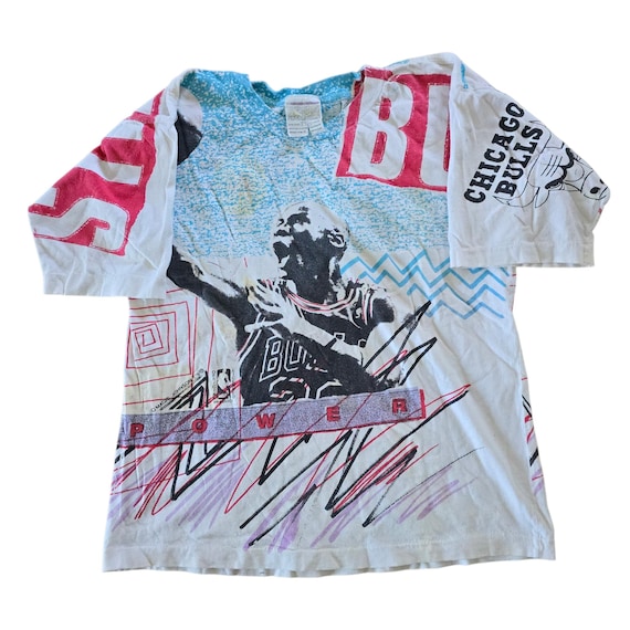 Vintage 1990s Michael Jordan Magic Johnson T's AOP Graphic T-shirt | READ MEASUREMENTS|