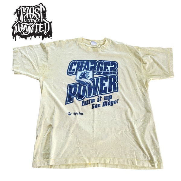 vintage 1980s San Diego Chargers turn it up shirt.