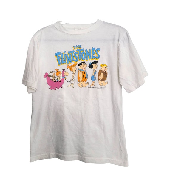 vintage 1980s The Flintstones Family Shirt