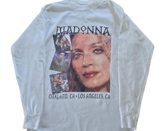 1990年代のヴィンテージプリントマドンナロックTシャツ、サイズS…j741