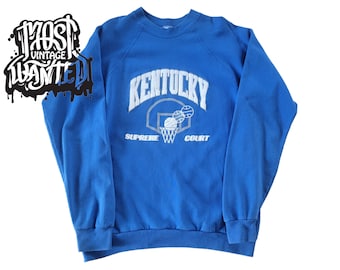 vintage 1980s Kentucky Wildcats Trench Crewneck.