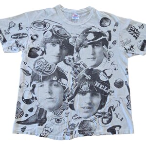 The Beatles All Over Print Tshirt - Etsy