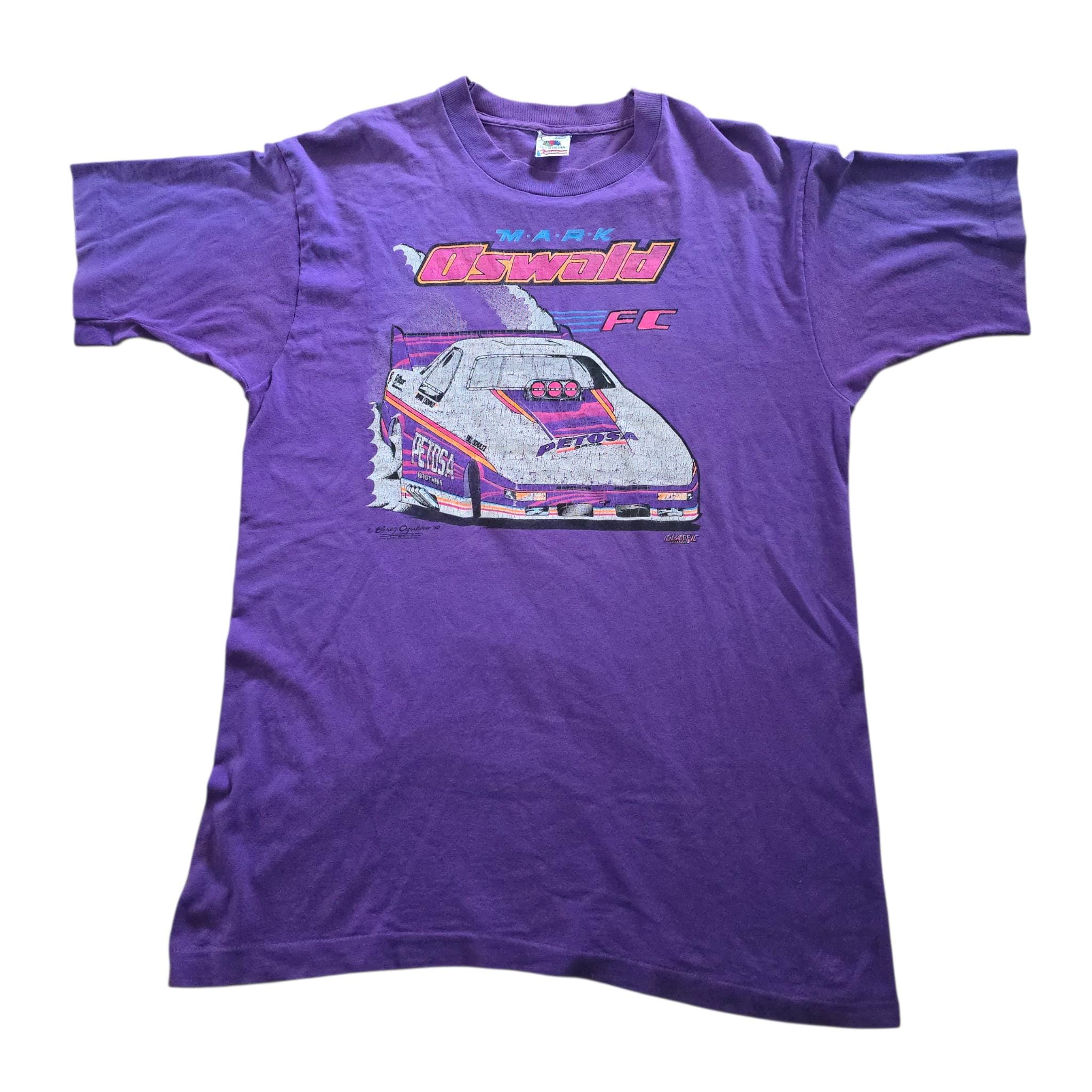 Vintage 1990s Mark Oswald FC Petosa Racing Graphic T-shirt. - Etsy