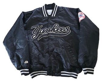 Vintage New York Yankees Majestic Satin Bomber Jacket - Size XL