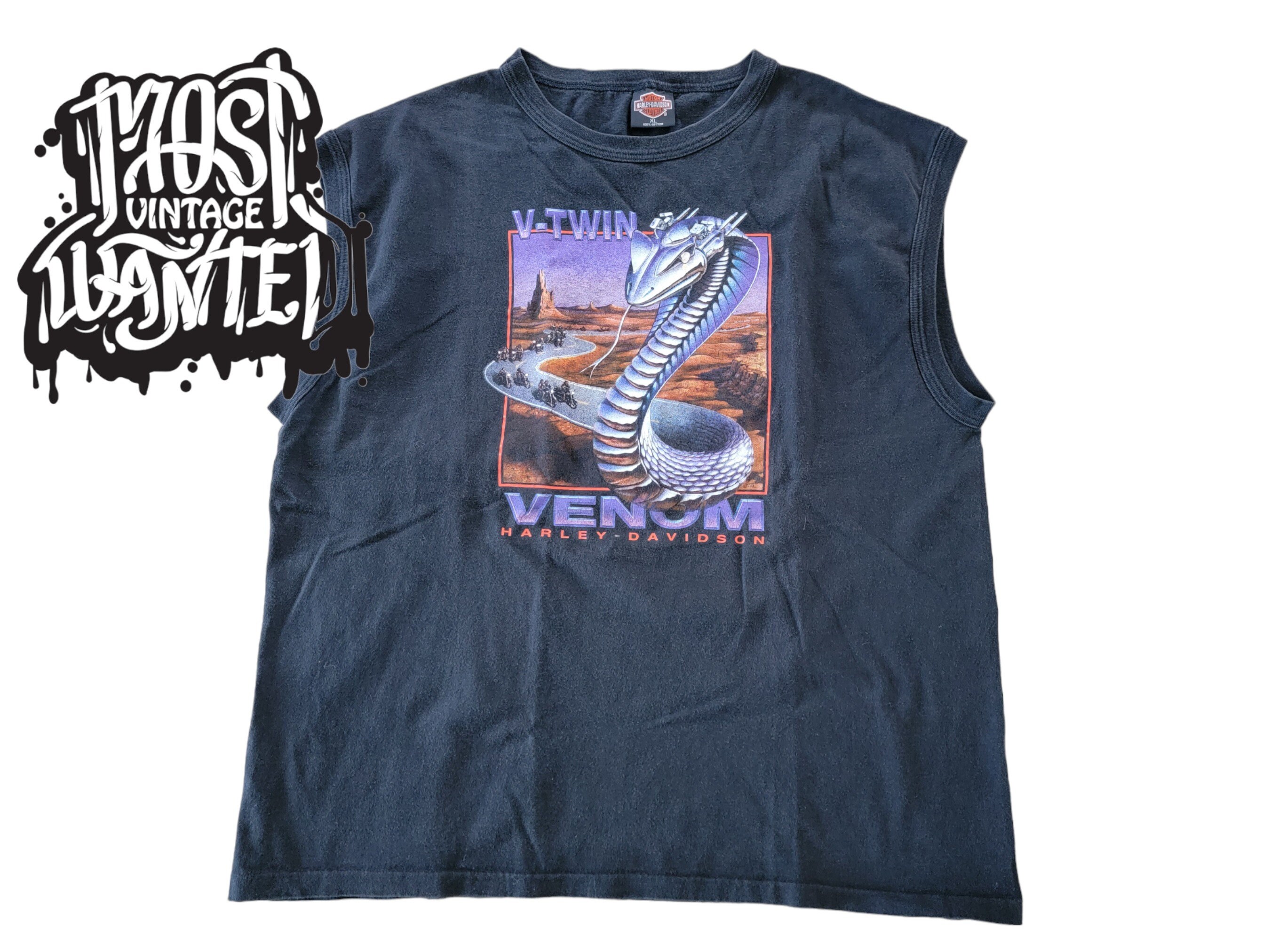 1990s Harley Davidson V-twin Venom Sleeveless - Etsy