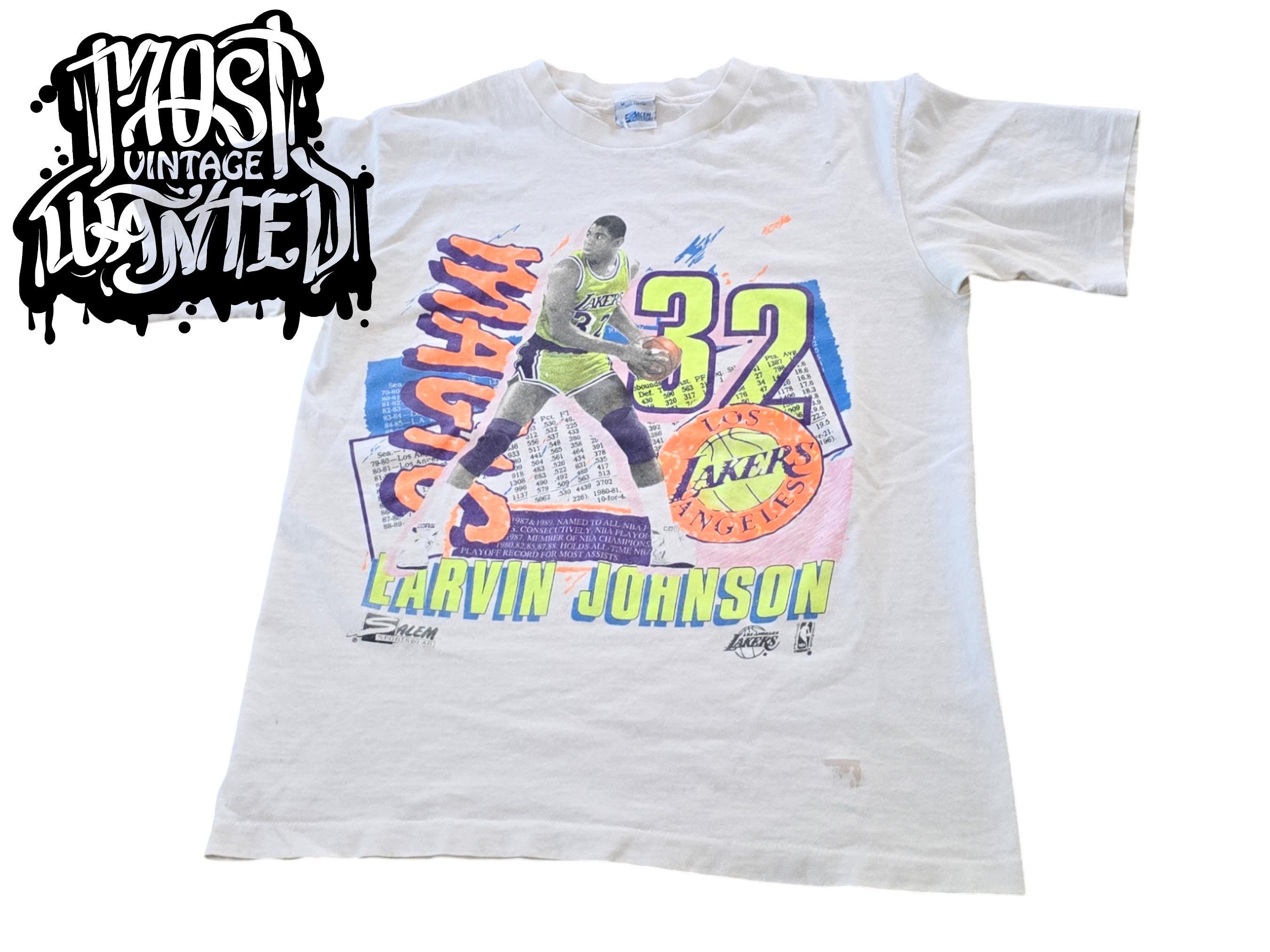 Vintage 90s Los Angeles LAKERS Magic Johnson T-Shirt SALEM [90s 