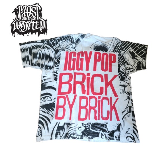 vintage 1990 Iggy Pop Brick by Brick AOP shirt. - image 2