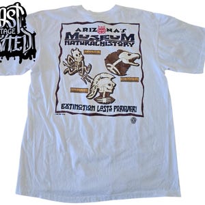 1990s Arizona Wildcats &quot;Extinction Lasts Forever&quot; Graphic  T-shirt.