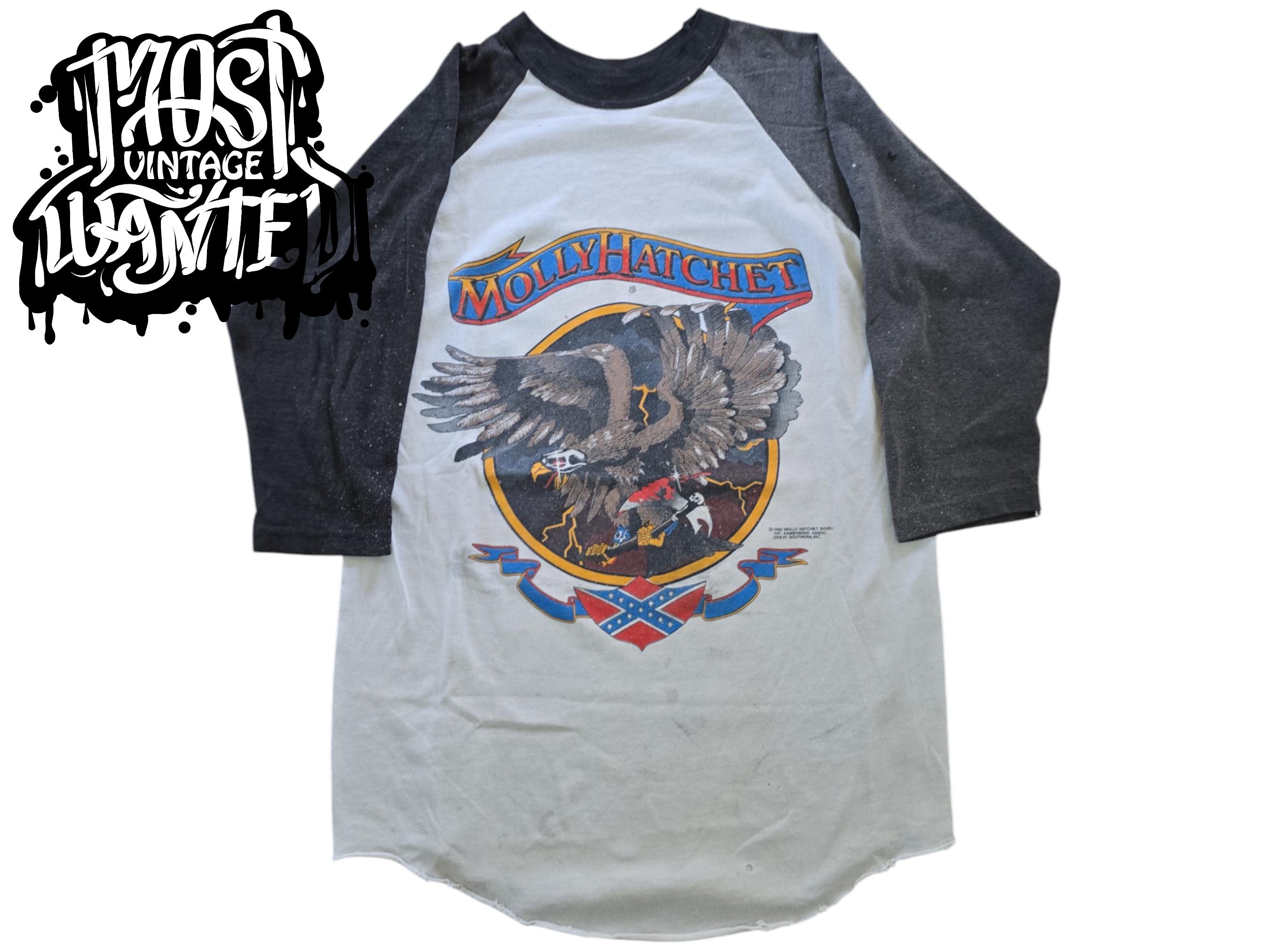 80s Vintage Molly Hatchet 1980 Tour Southern Rock Concert Graphic 