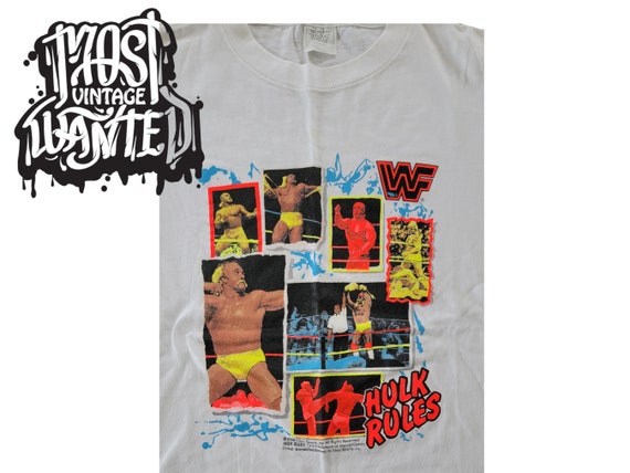 vintage 1990s wwf Hulk Rules Wrestling shirt. - image 3