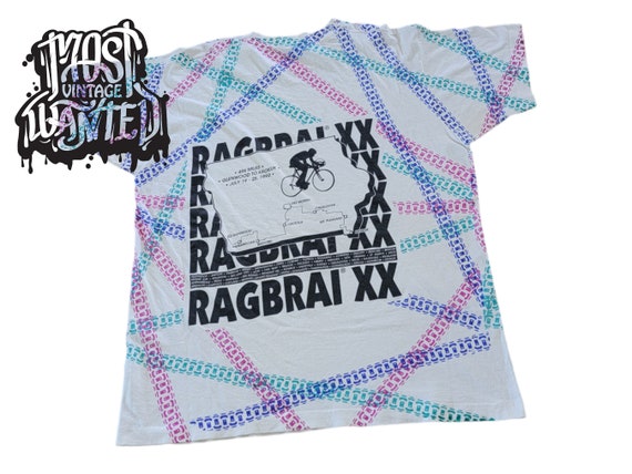 Vintage 1990s RAGBRAI XX 1992 AOP Shirt. - image 2