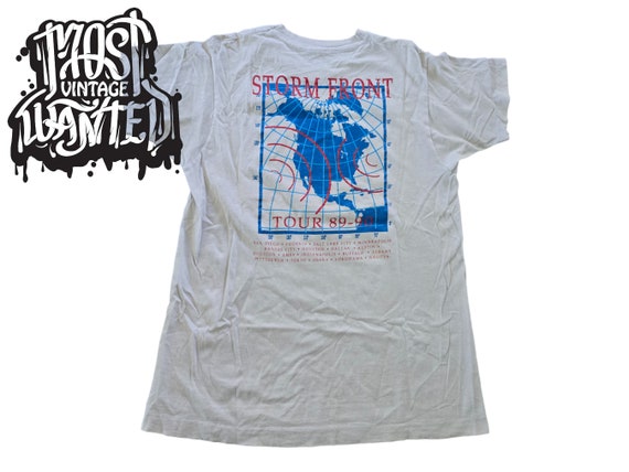 ビリー・ジョエル STORM FRONT ツアーTシャツ 1989-90 1989 Billy Joel Storm Front Tour Shirt – WyCo Vintage