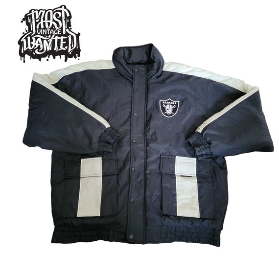 Thegenuineleather NFL Raiders Big Logo Jacket - Silver