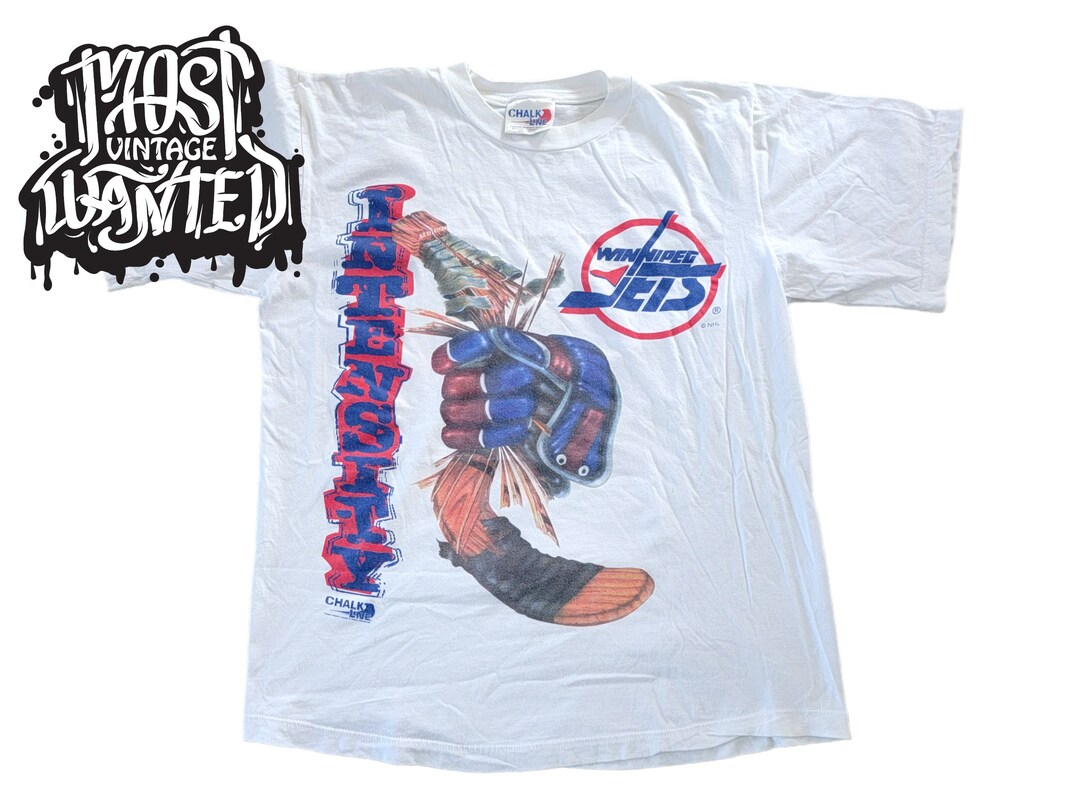 Vintage 1990s Winnipeg Jets Chalk Line Shirt. - Etsy