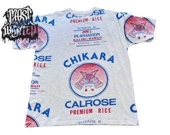 Vintage 1990s Chikara Rice Hawaii All Over Print T-shirt.