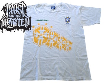 1990s Vintage Umbro Brasil World Champions 1994 Graphic Shirt