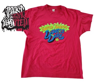 1980s Vintage Nickelodeon Super Sloppy "Double Dare" promo shirt.