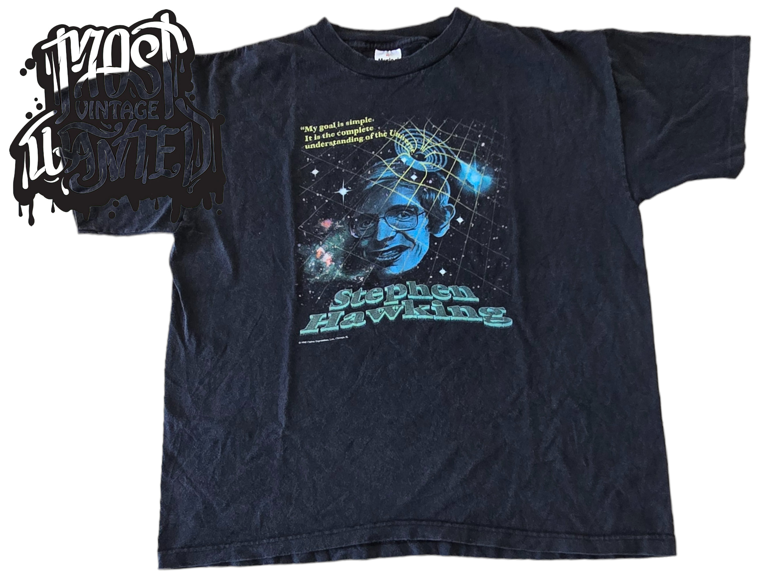 トップス 10's Stephen Hawking Tee Shirt XL 1990s Vintage Stephen Hawking Graphic Shirt - Etsy