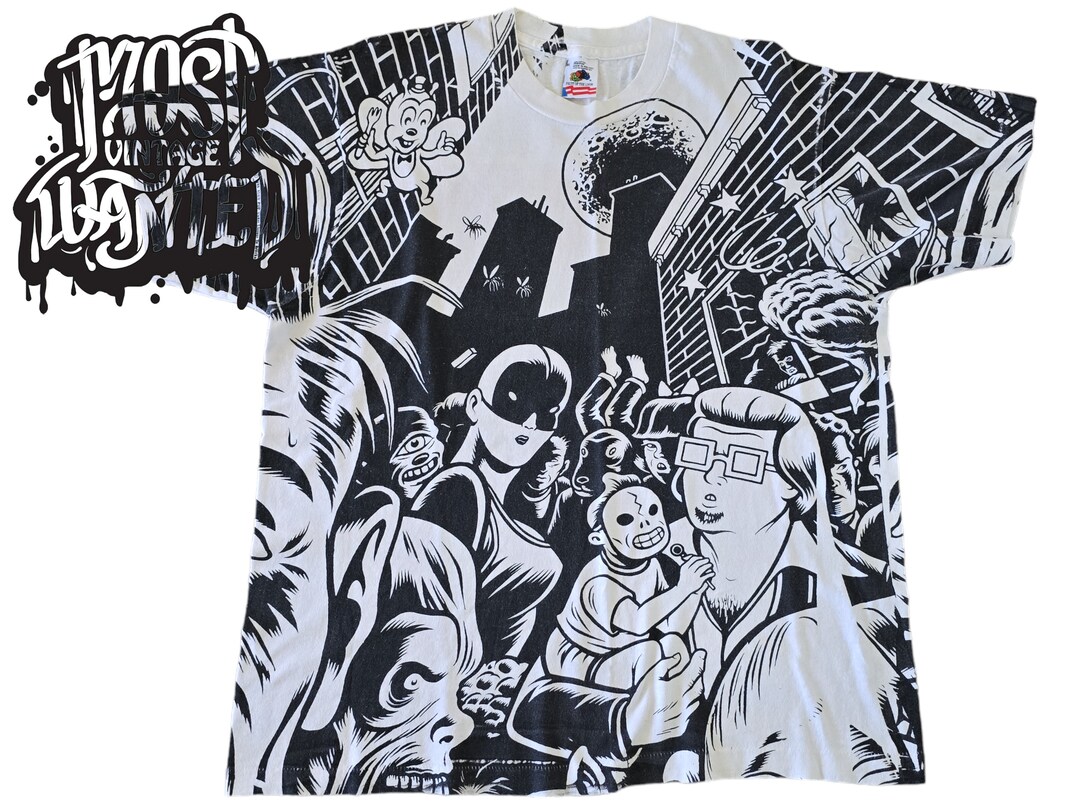 ビンテージ Iggy Pop Brick by Brick 総柄Tシャツ il_1080xN.6197046692_sxfr.jpg