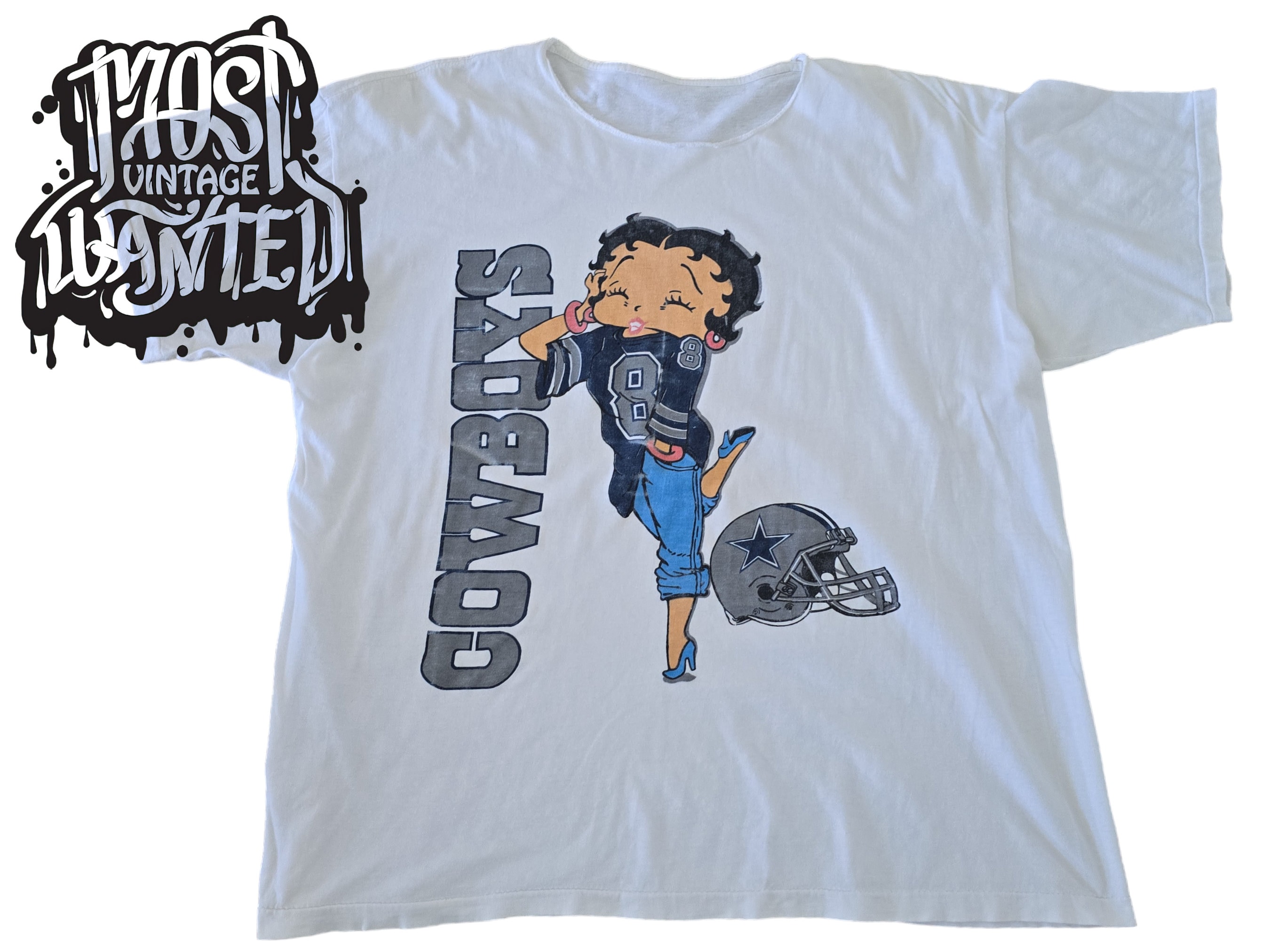vintage 1990s Betty Boop Cowboys Graphic Shirt.