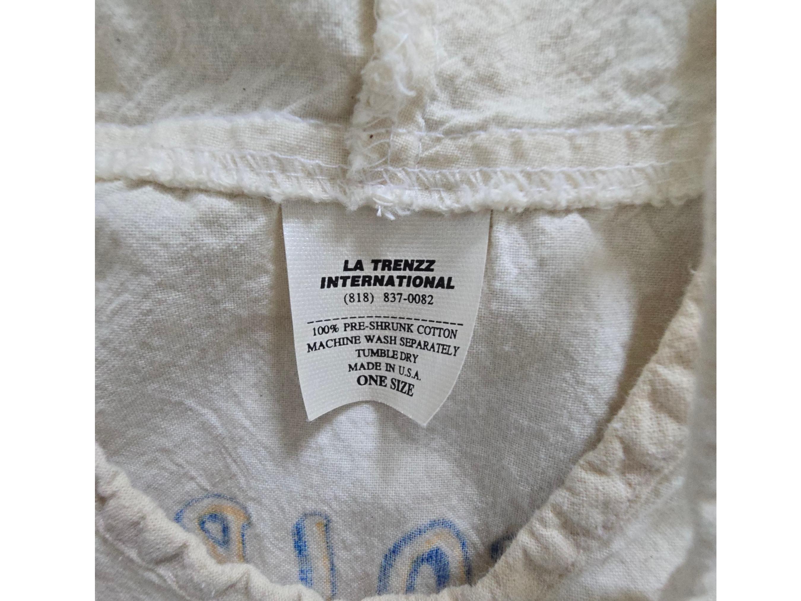 1990s Vintage LA TRENZZ Hawaii USA Pure White Sand Drawstring 