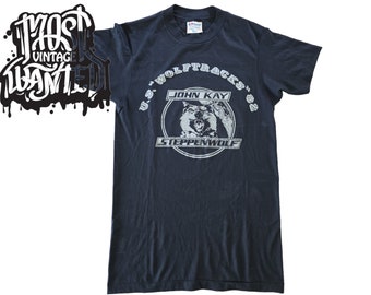T-shirt Steppenwolf Band 50 Ans - Logo John Kay - Homme Coton Uni Noir