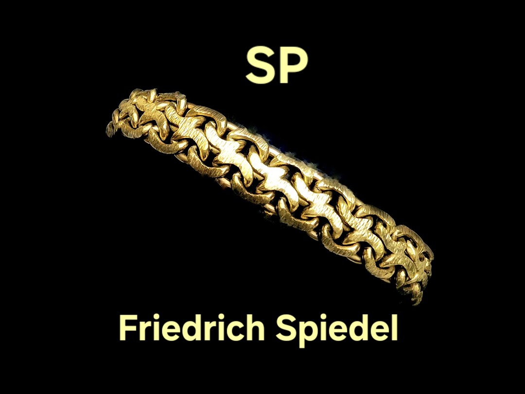 米国アンティーク ロールドゴールド ネックレス Speidel Friedrich Friedrich Spiedel Vintage Gold Plated Links Bracelet. Signed