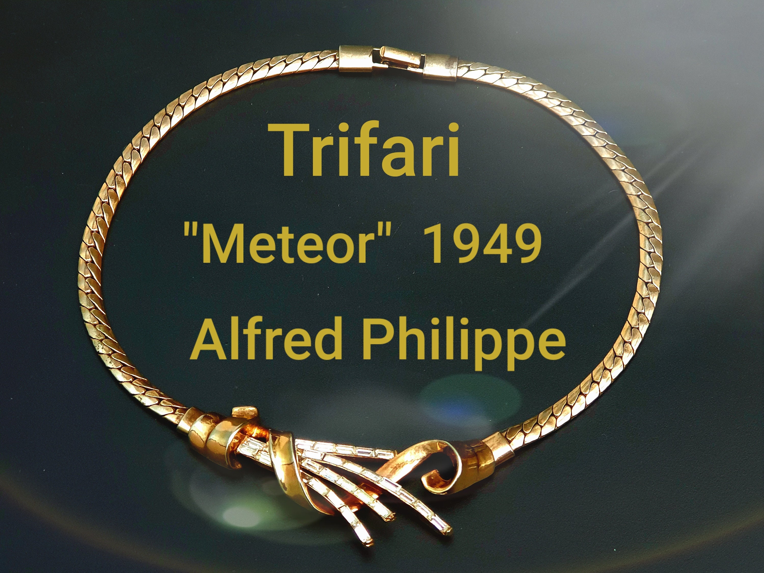BOOK PIECE TRIFARI Necklace Vintage 1949 