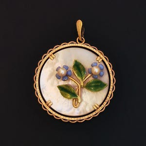 Broche Ancienne En Acier - Style Art Nouveau/Art Déco Motif Trèfles - Occasion - France