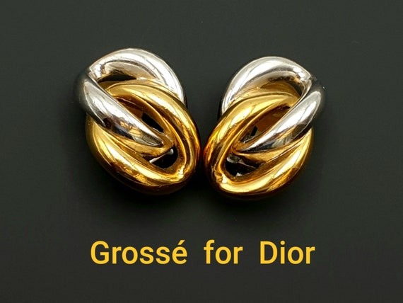 Boucles D'oreilles Clips Vintage Grossé Germany - Dorées, Occasion