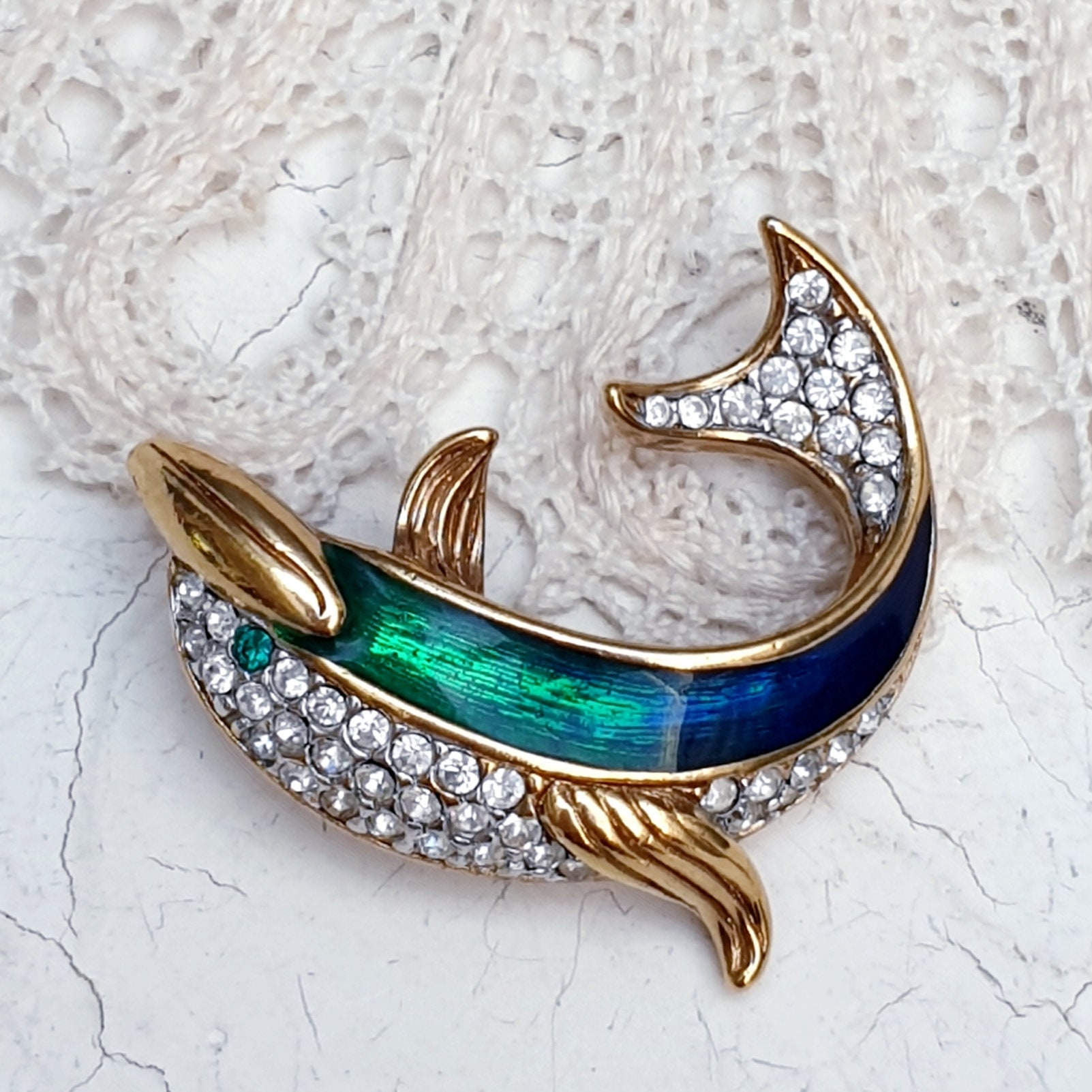 Nao＊様希少A&S Attwood ＆Sawyerヴィンテージブローチ8631 A&S Attwood Sawyer Bird Vintage Brooch Estate Jewelry Pre