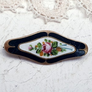 Antike Jugendstil Emaille Brosche.