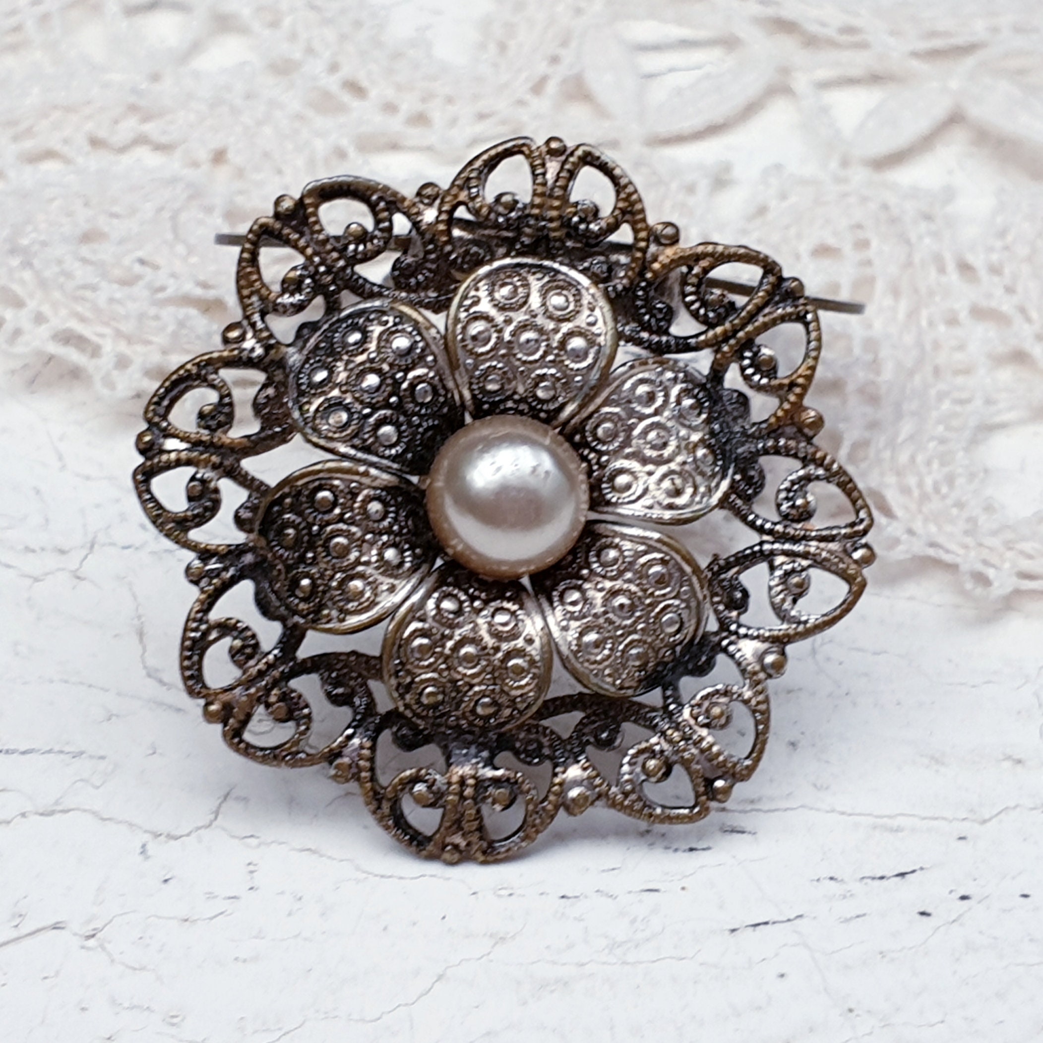 Clip Chemise Lot De 2 Clips Cardigan Rétro - Doré Et Argenté