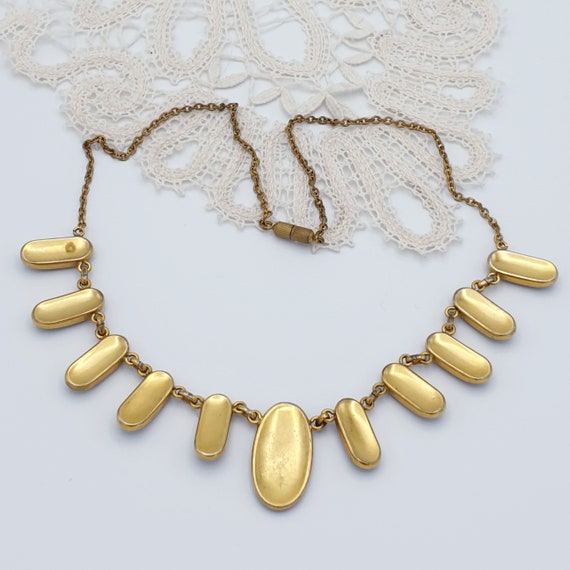 Antique Damascene Gold Inlay Necklace. Rare 1920s… - image 7