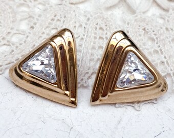SWAROVSKI TRIANGLE Earrings イエロー ピアス スワロフスキー SWAROVSKI TRIANGLE Earrings イエロー ピアス スワロフスキー