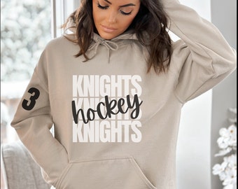 Aangepaste mascotte hooded sweatshirt, gepersonaliseerde sporthoodie, voetbalmoeder, hockeymoedertrui, voetbaloma, volleybalvadersweater