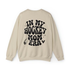 Retro Hockey Mom Sweatshirt, Customized Mom Era Sweatshirt, Hockey Mama Shirt, Gildan 18000, Gift for Mom, Personalized Mom Era Shirt image 8