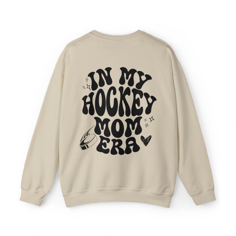 Retro Hockey Mom Sweatshirt, Customized Mom Era Sweatshirt, Hockey Mama Shirt, Gildan 18000, Gift for Mom, Personalized Mom Era Shirt image 8
