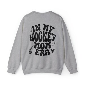 Retro Hockey Mom Sweatshirt, Customized Mom Era Sweatshirt, Hockey Mama Shirt, Gildan 18000, Gift for Mom, Personalized Mom Era Shirt image 7