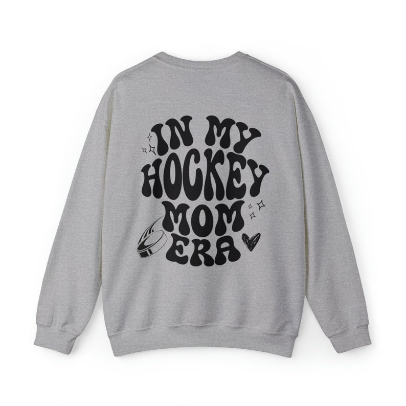 Retro Hockey Mom Sweatshirt, Customized Mom Era Sweatshirt, Hockey Mama Shirt, Gildan 18000, Gift for Mom, Personalized Mom Era Shirt image 7