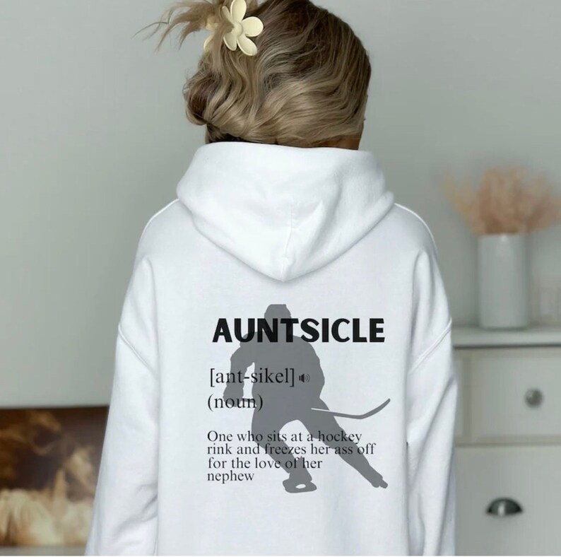 Oma Hockey Hoodie, Grappig Hockey Shirt, Tante Sweatshirt Hockey Hoodie, Moederdag Cadeau, Hockey Gear, Hockey Sweater, Hockey Familie afbeelding 6