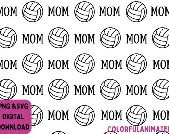 Volleyball Mom SVG PNG: Sports Mama Cricut Design (Digital Download)