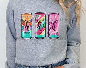 Alani Nu PNG: Orange Cherry Energy Drink Design (Digital Download)