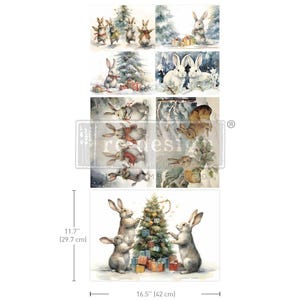 Prima A3 Decoupage Fiber Pack – Bunny Wonderland – 3 sheets,