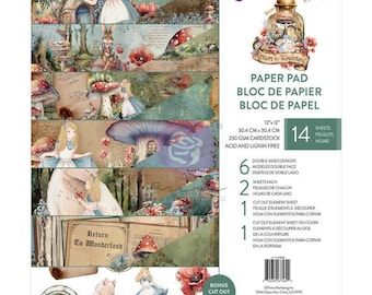 Prima Return To Wonderland Collection 12×12 Paper Pad – 14 sheets