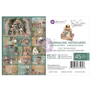 Colección Prima Return To Wonderland, tarjetas para diario de 4 x 6 pulgadas, 45 hojas