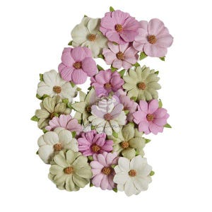 Colección de flores Serene Petals – Morning Hush – 20 piezas