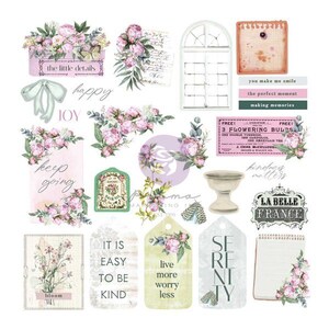 Prima Serene Petals Collection Ephemera – tuinkaartjes – 50 stuks
